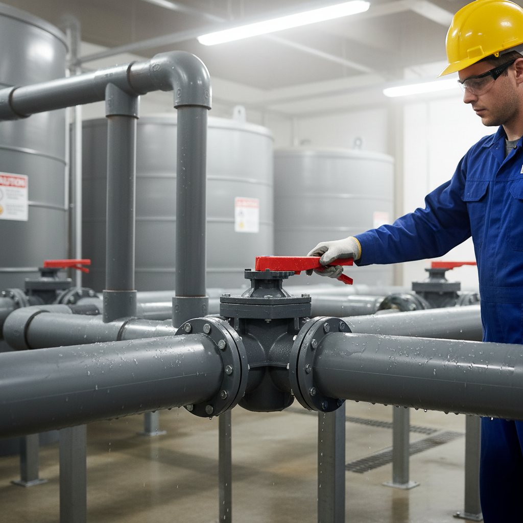 High-Performance PVCu Flanged Butterfly Valve with Corrosion Resistance and Temperature Range of 5°C to 60°C