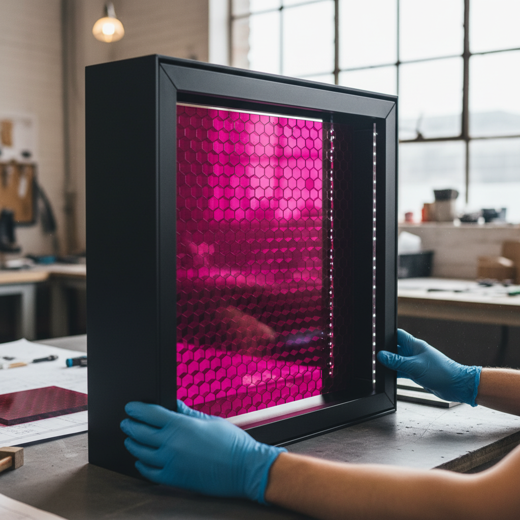 Premium Honeycomb Composite Sheet with Acrylic Finish in Purple for Versatile Applications