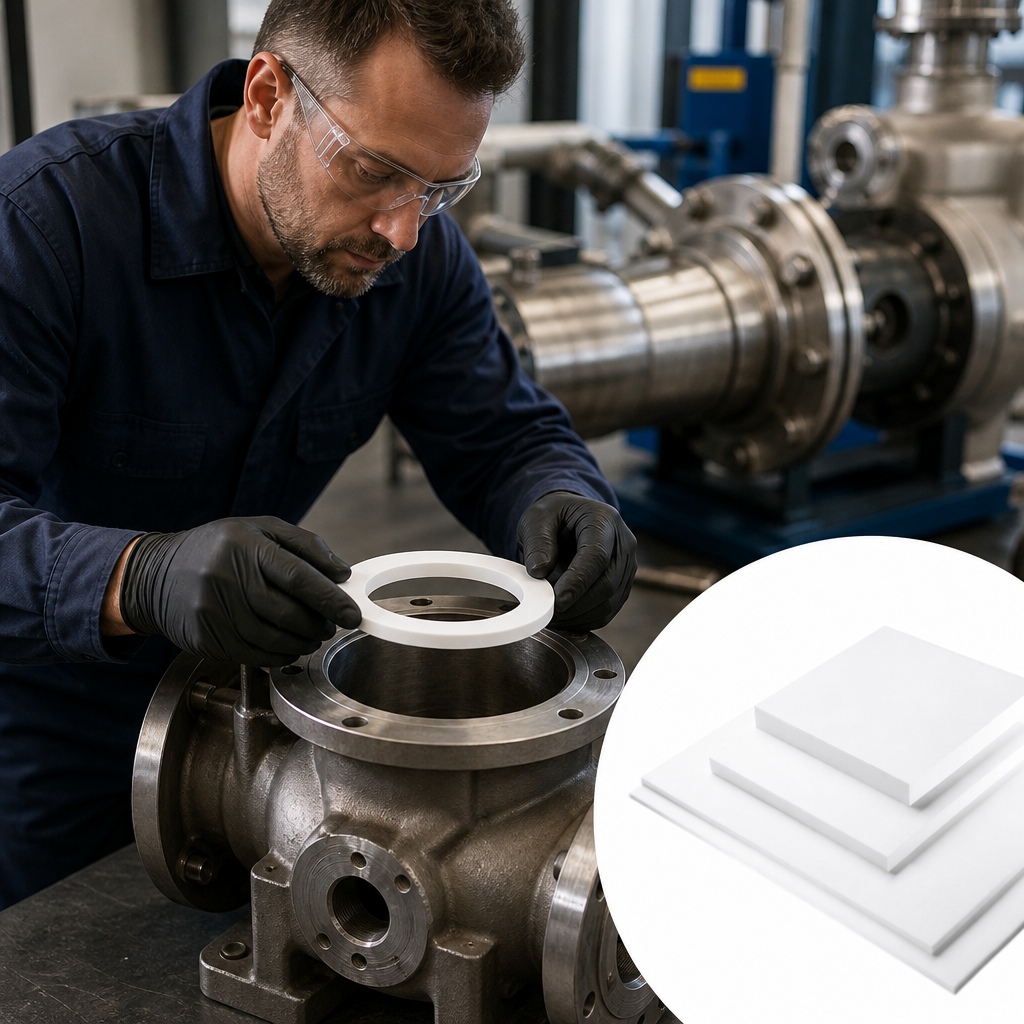 PTFE White Sheet 0.25mm to 1mm thick for Gaskets & seals