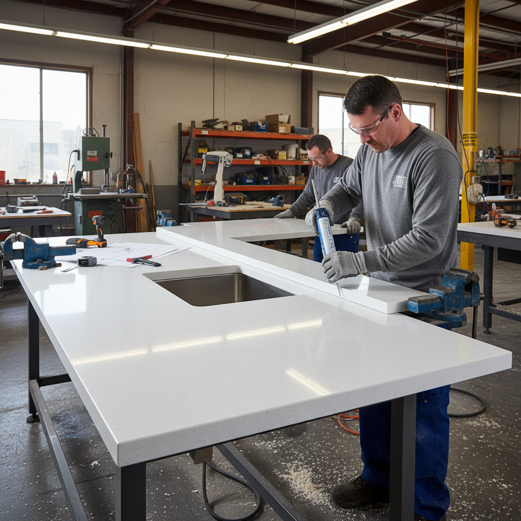 Premium Solid Surface Material in Sparkling White - Durable, Hygienic, and Versatile for All Applications