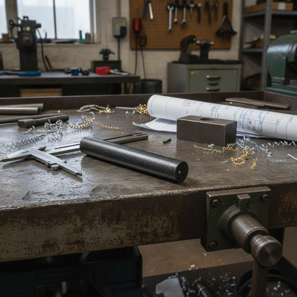 MoS₂-Filled Nylon Rod – MoS₂ Filled PA66 | High Strength, Low Expansion Engineering Plastic (3m Lengths)