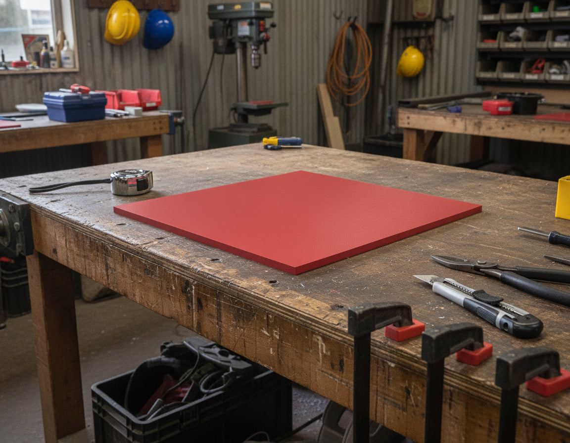 PE500 Red Plastic Sheet - 10mm To 25mm Thick