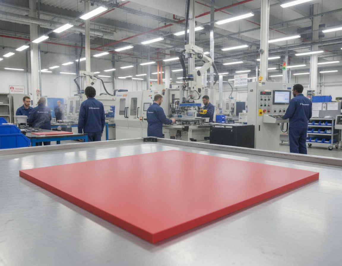 PE500 Red Plastic Sheet - 10mm To 25mm Thick