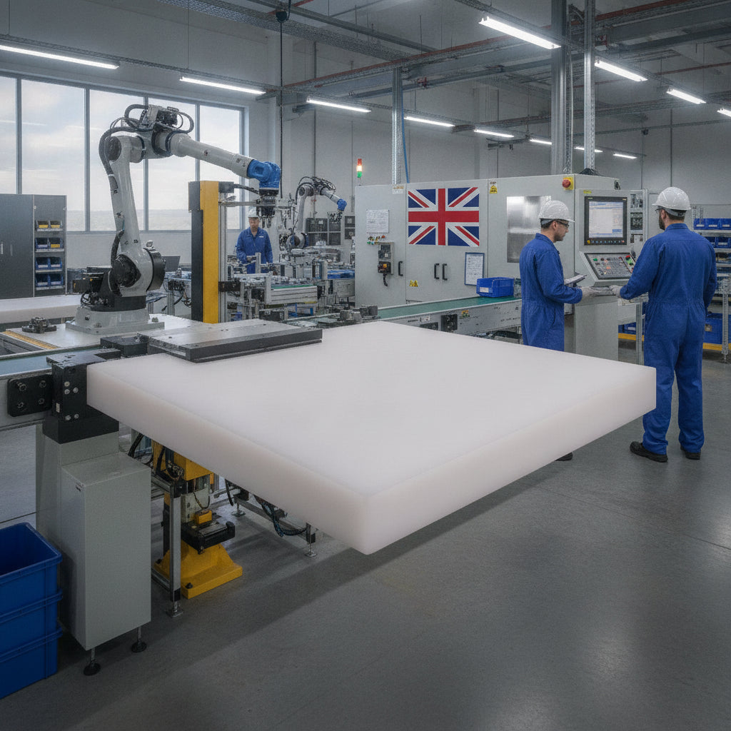 HDPE Natural Plastic Sheet – 1mm to 5mm | PE300 Grade | Food Safe, Low Friction & Chemical Resistant