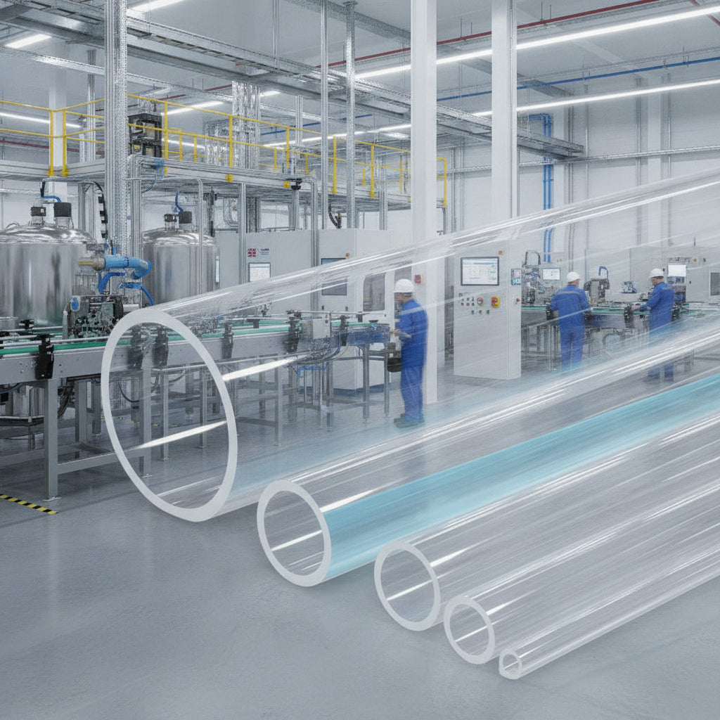 Clear Extruded Acrylic Plastic Tube - 8mm OD to 25mm OD