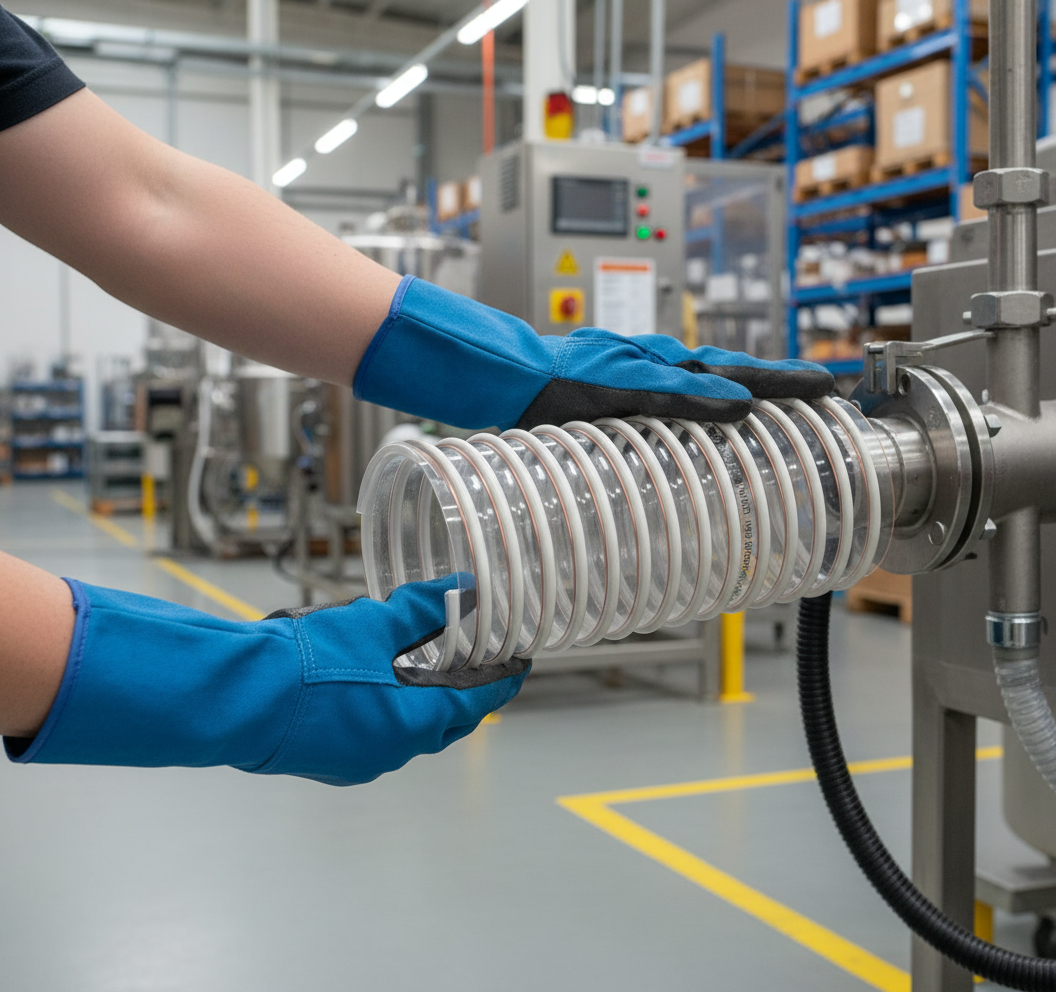 Premium Polyurethane Polyether Antistatic Hose for Suction and Transport of Abrasive Materials and Dry Foods