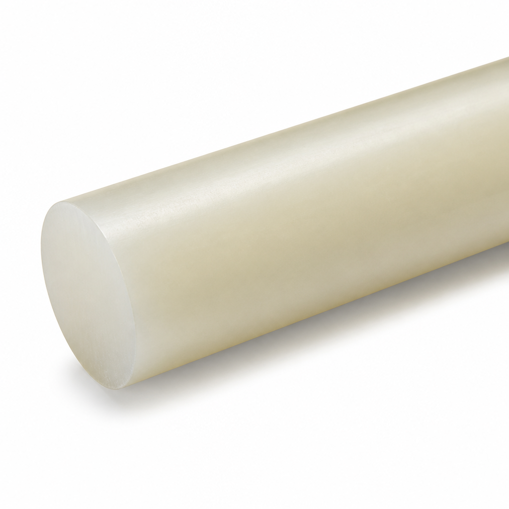 Natural Nylon 6.6 Rod for Engineering Applications 75mm to 200mm diameter