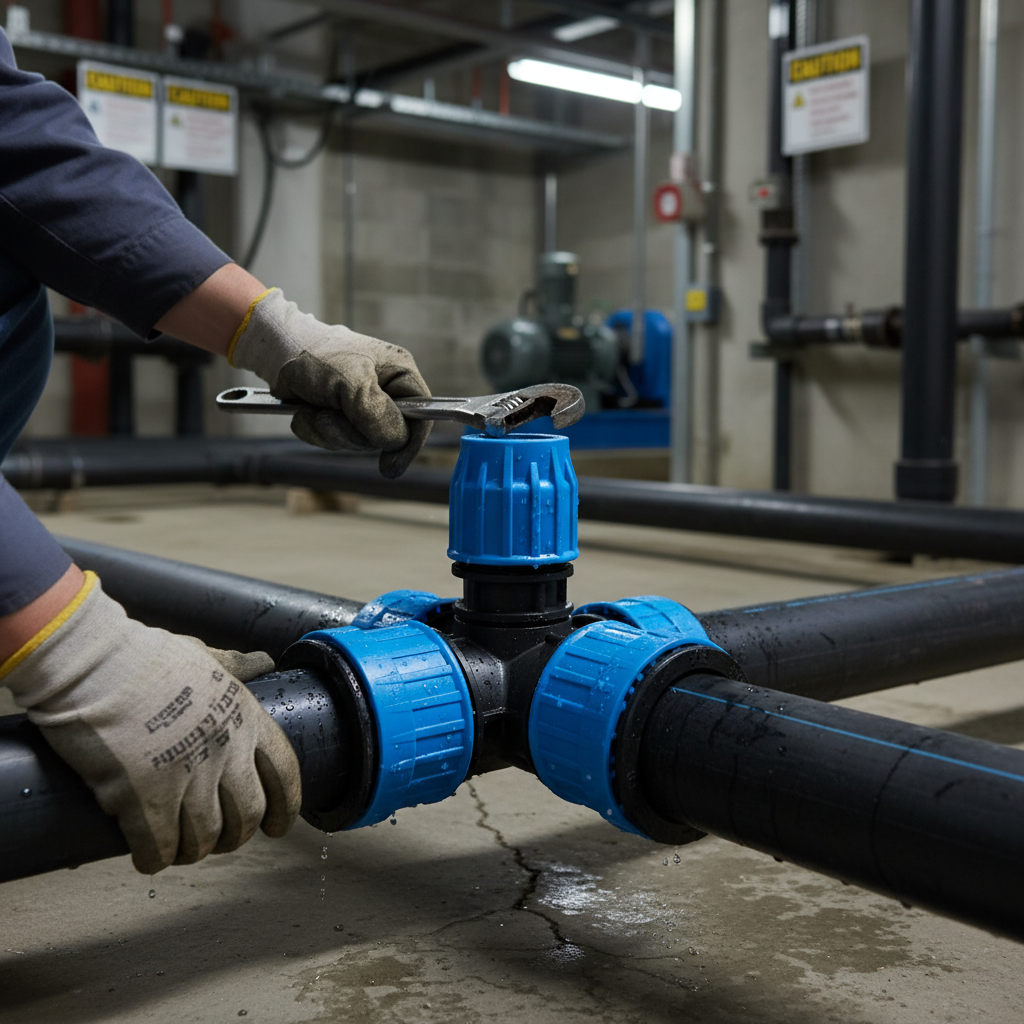 Premium Compression Coupling Fittings for Polyethylene and PPR Pipes - Reliable and Easy to Install for Irrigation and Water Systems
