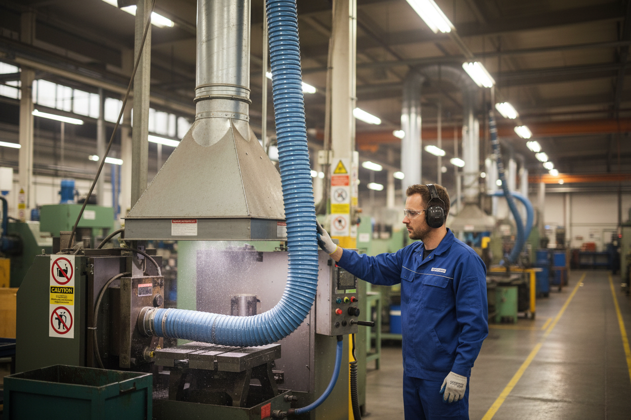 Premium PVC Hose for Air and Dust Suction with High Flexibility and Crush Resistance - Temperature Range -10°C to +60°C