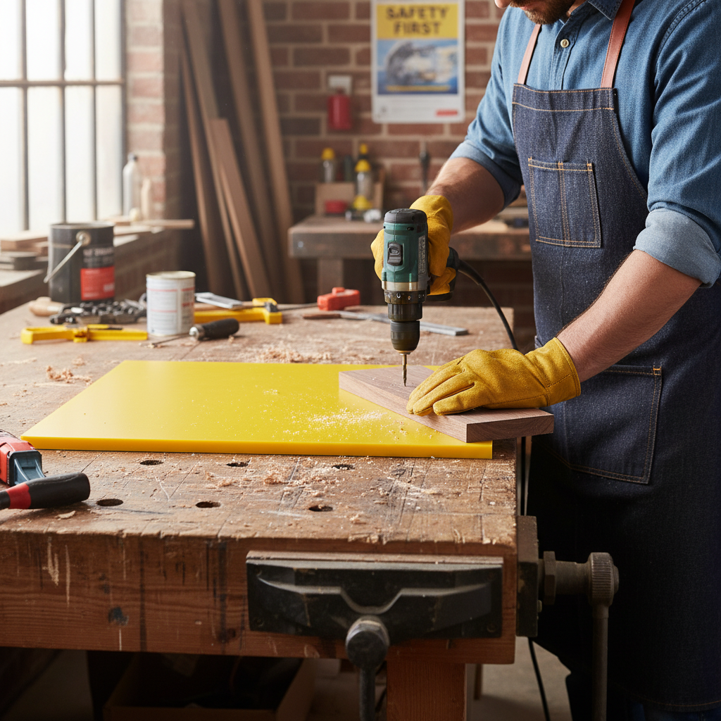 High-Performance Pressed and Planed Yellow Polyethylene Sheet with Exceptional Chemical Resistance and Impact Strength