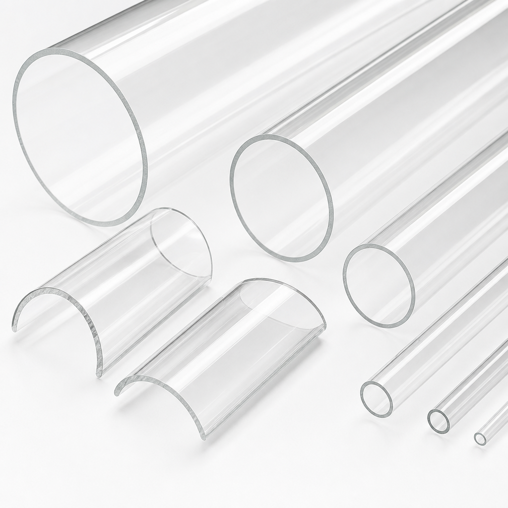Polycarbonate Clear Tube 10mm to 250mm dia for Protective barriers & safety shields