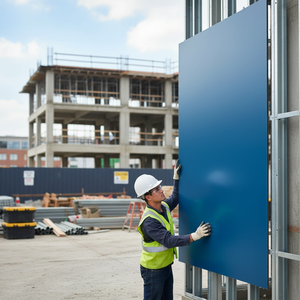 Premium Aluminium Composite Panel Traffic Blue Sheet - Lightweight, Easy to Fabricate, Ideal for Signage and Displays