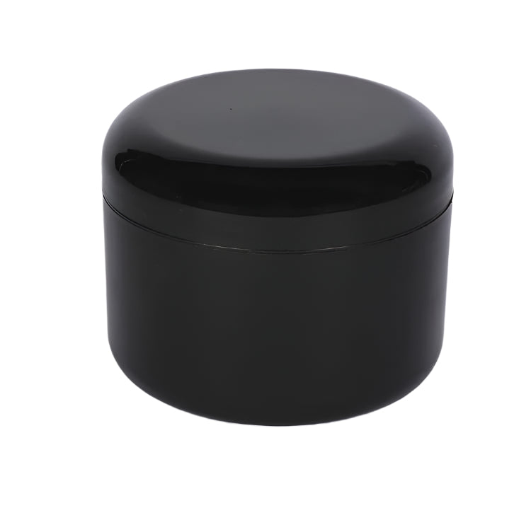 Black PET Plastic Jar with Screw Top Lid – Shallow, BPA-Free, Reusable – Perfect for Creams, Gels, and DIY Projects