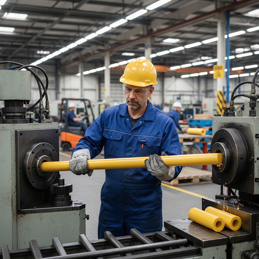 Premium Nylon 6 Oil Filled Yellow Rod with Excellent Sliding Properties, Self-Lubricating & High Thermal Resistance