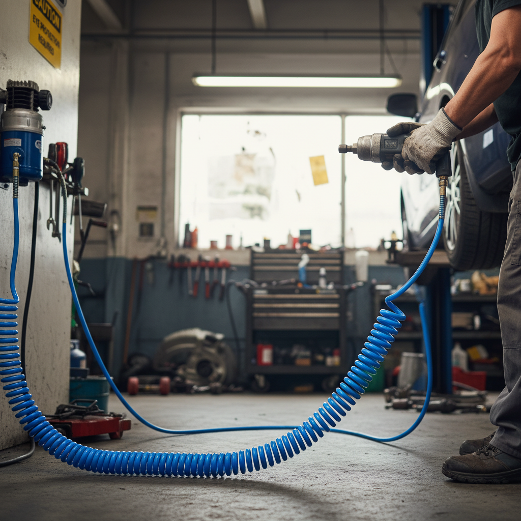 Professional High-Performance Nylon Recoil Hose with BSP Male Connector for Air and Liquid Conveyance