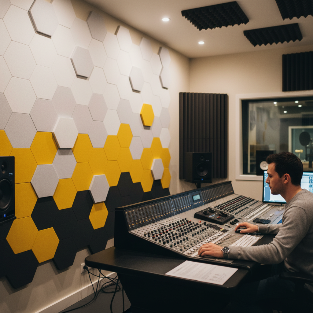 Premium Recycled PET Felt Acoustic Hexagon 60mm for Superior Sound Absorption and Design Flexibility