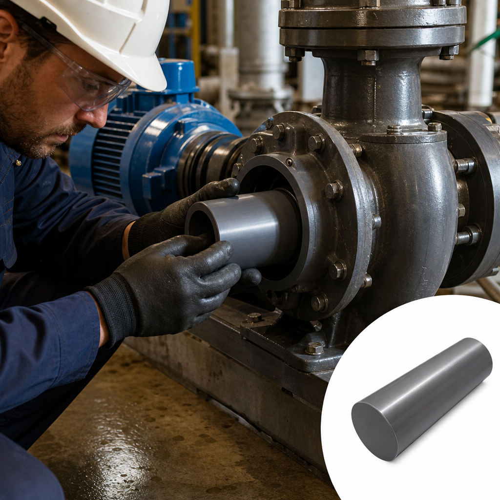 Unplasticised PolyVinylChloride Grey / Black Rod 100mm to 180mm dia for Fittings & protective covers