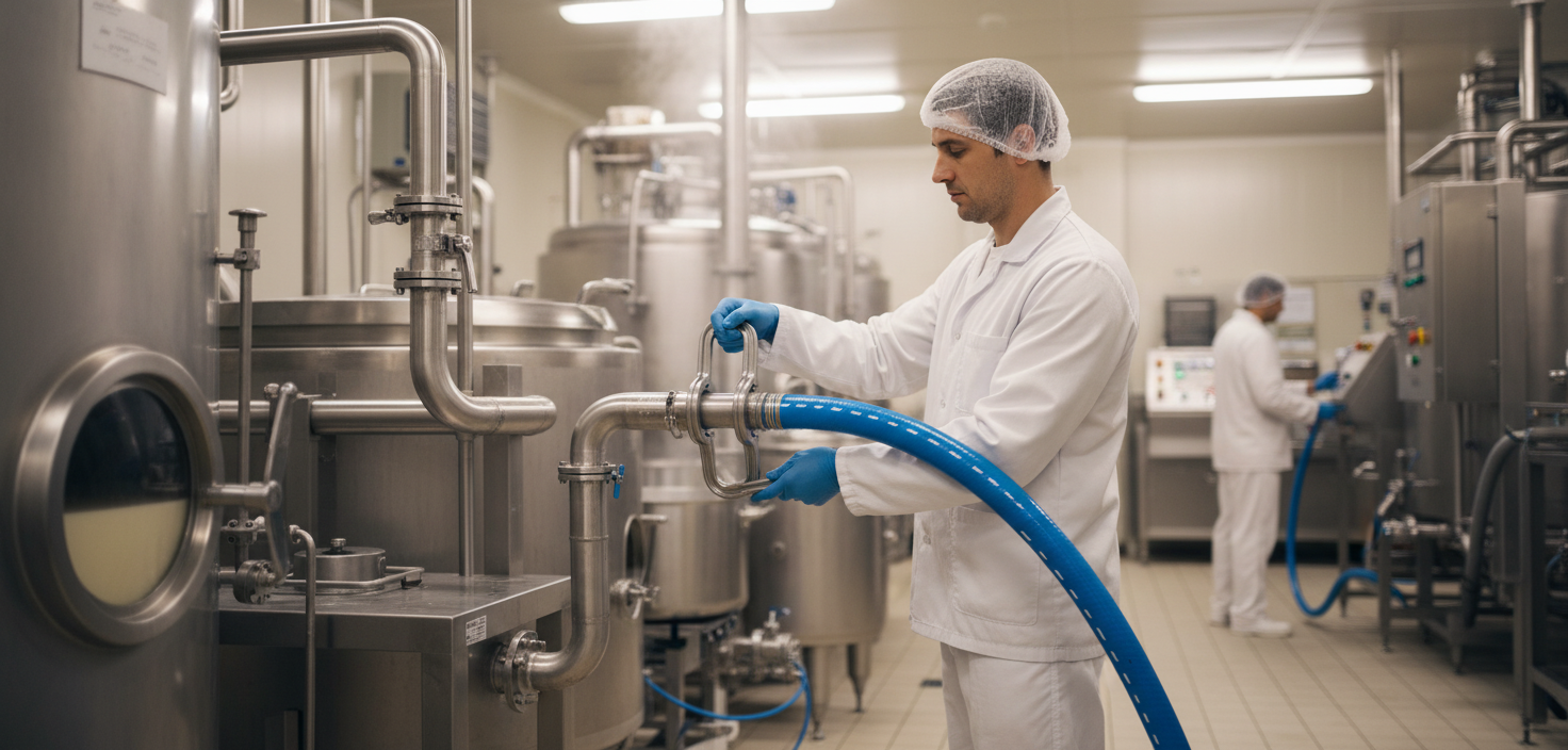 Premium Multilayer Thermoplastic Rubber Hose for Milk Suction and Delivery with Steel Spiral Reinforcement and Excellent Flexibility