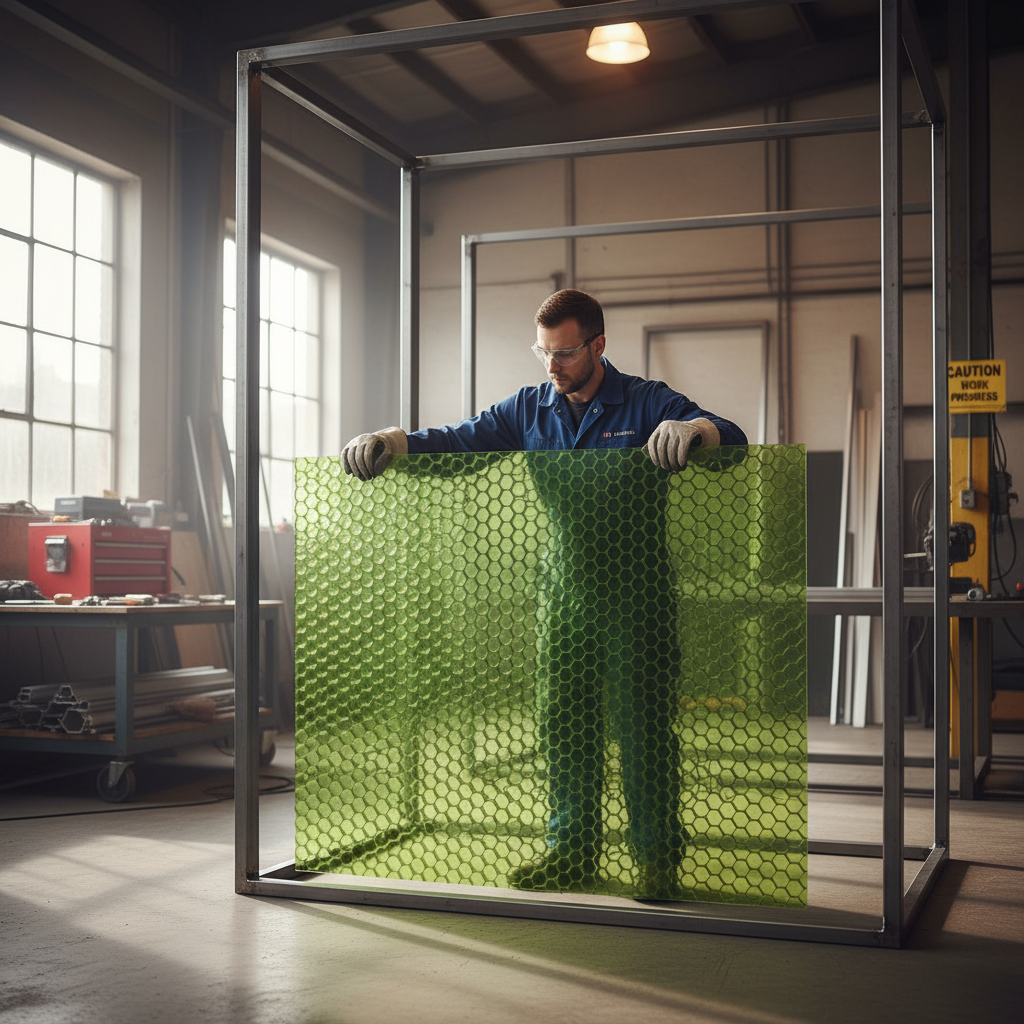 Premium Honeycomb Composite Sheet - Acid Green PETG with Lightweight Design for Versatile Applications