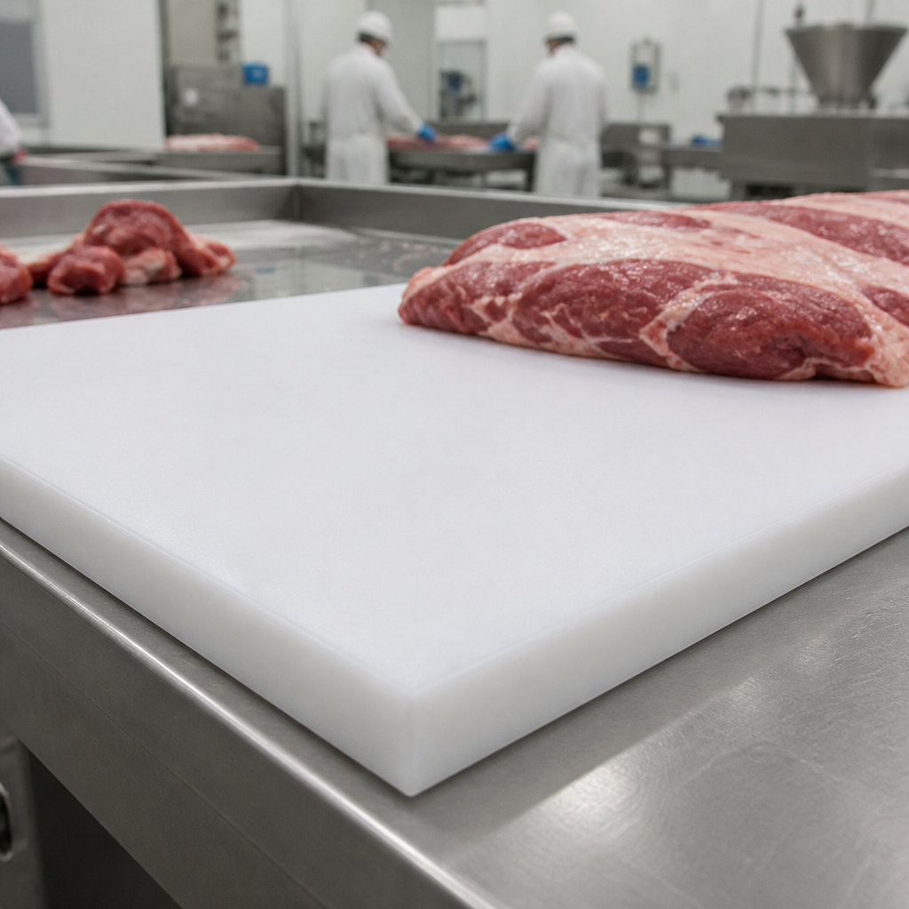 Ultra-High Molecular Weight Polyethylene Sheet for Food Processing 50mm to 80mm thick