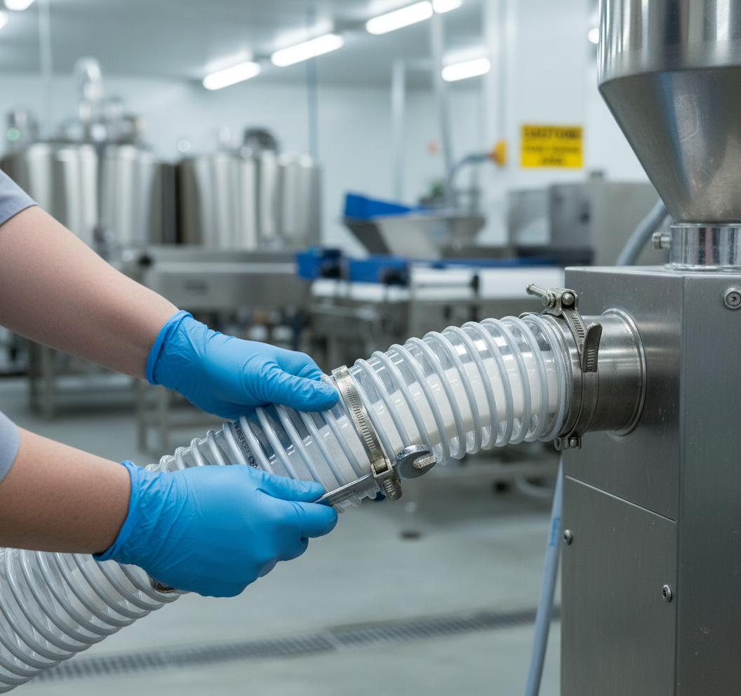 Premium Polyurethane Polyester Hose for Abrasive Materials and Food Transport - Flexible with Smooth Internal Surface