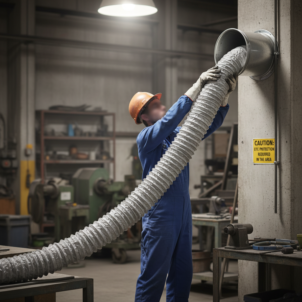 Premium Flexible PVC Ducting Hose with Steel Helix Reinforcement for Fume and Vapor Suction Applications