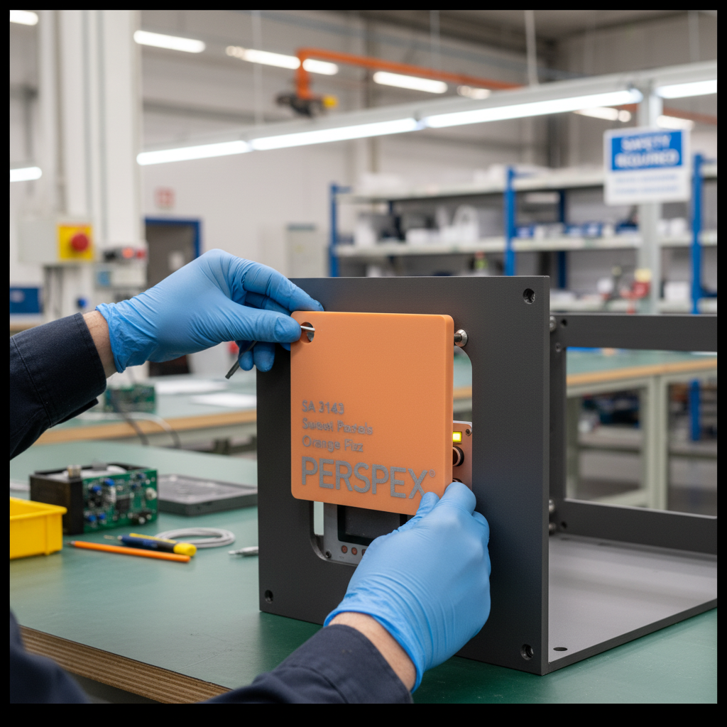 Premium Acrylic Sheet in Orange with Satin Finish - 3mm Thickness, Durable and Versatile for Interior Design and Signage