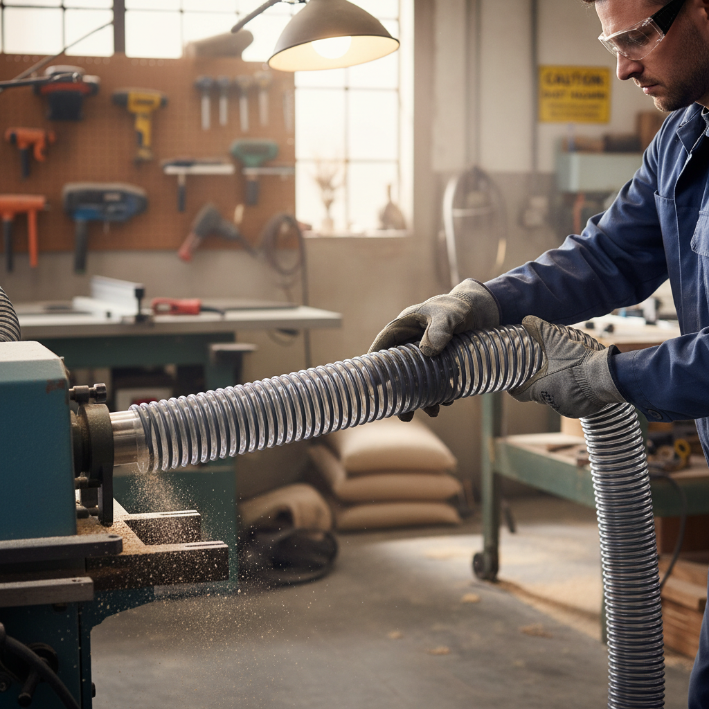 Premium Reinforced Antistatic TPU Hose - Transparent with PVC Spiral, 1.2 to 2.0mm Wall Thickness, Temperature Range -40 to 80°C