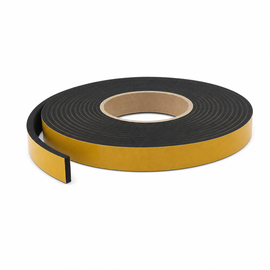 Adhesive Backed Expanded Neoprene Strip 19mm x 3mm – 6m Roll