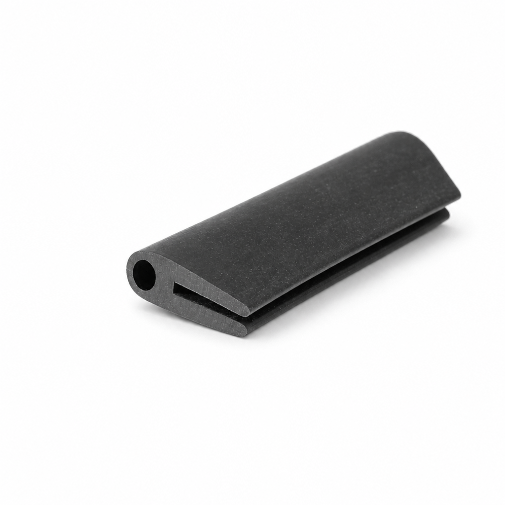 Rubber U Channel with Bulb 16.3mm x 5.5mm – Per Metre