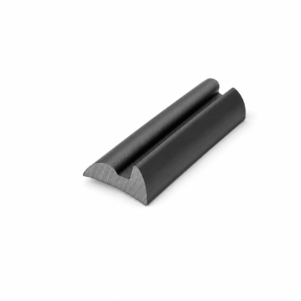 Rubber D-Section Seal 12mm x 5mm – Per Metre