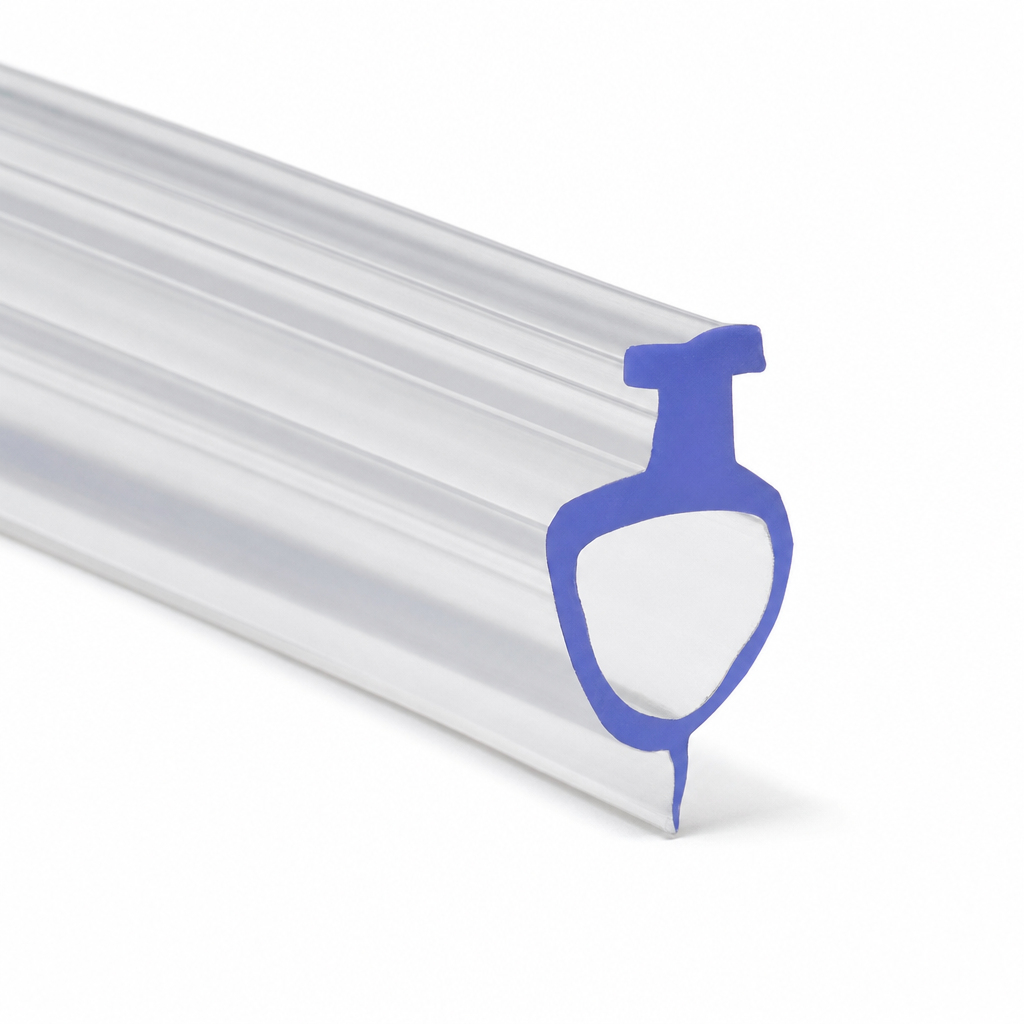 Bifold Channel T Shower Seal for 12-17mm Gap – 6.5mm Width