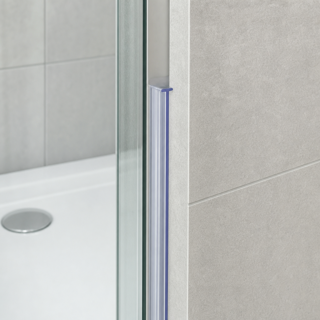 Bifold Channel T Shower Seal – Fits 6mm Channel, Seals 16-21mm Gap