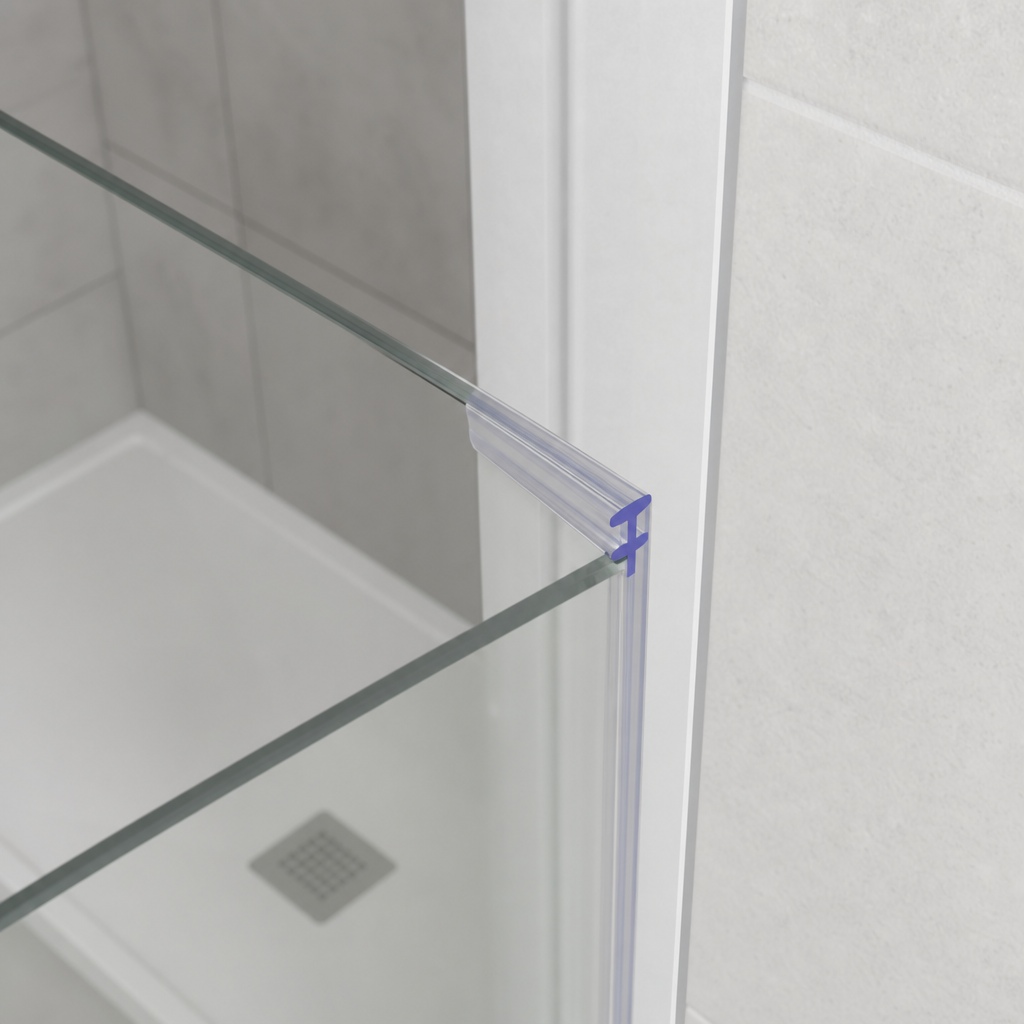 Bifold Channel T Shower Seal – 6mm Wide for 2-7mm Gap