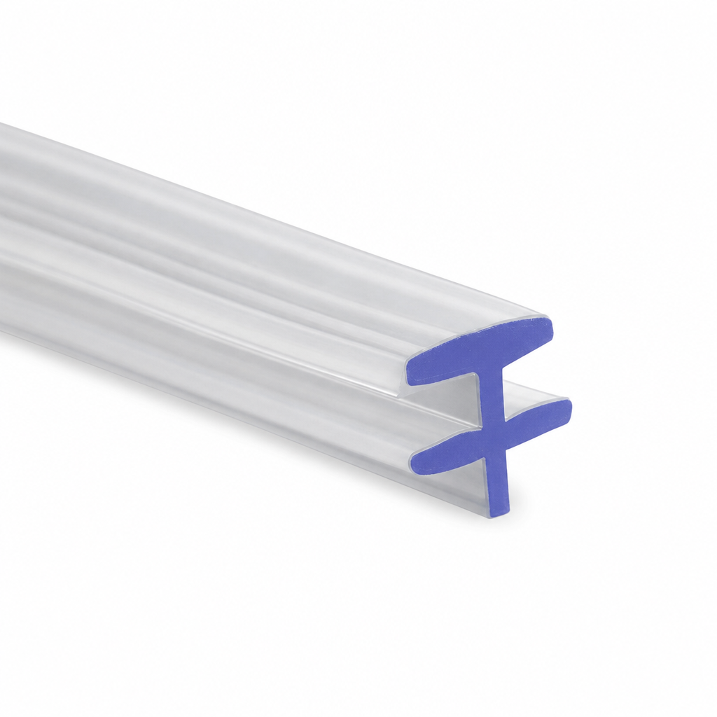 Bifold Channel T Shower Seal – 6mm Wide for 2-7mm Gap