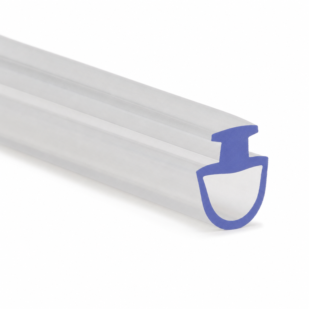 Bifold Channel T Shower Seal for 8mm Channel – Seals 8-13mm Gap
