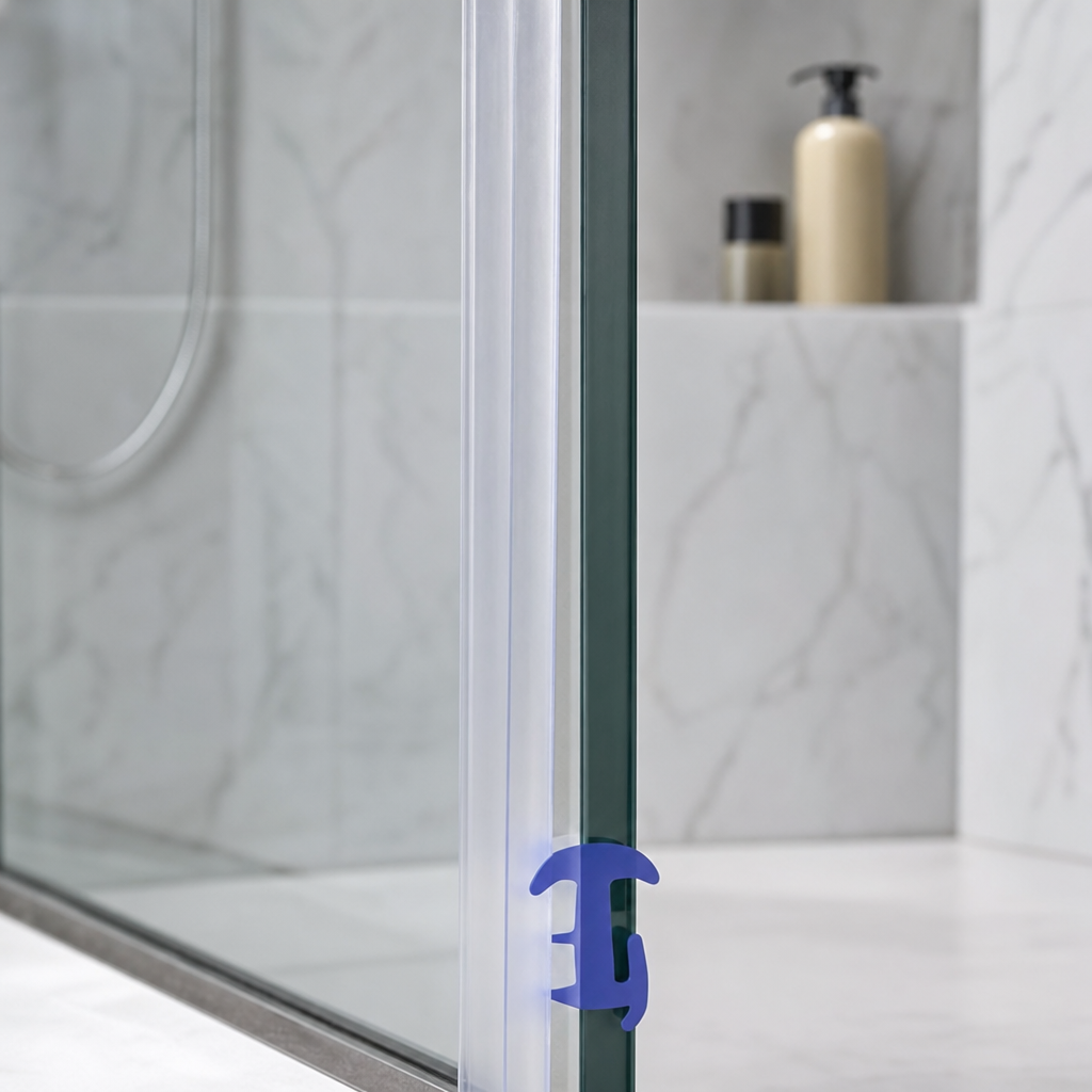 Bifold Channel T Shower Seal – 25mm Gap Size, Clear