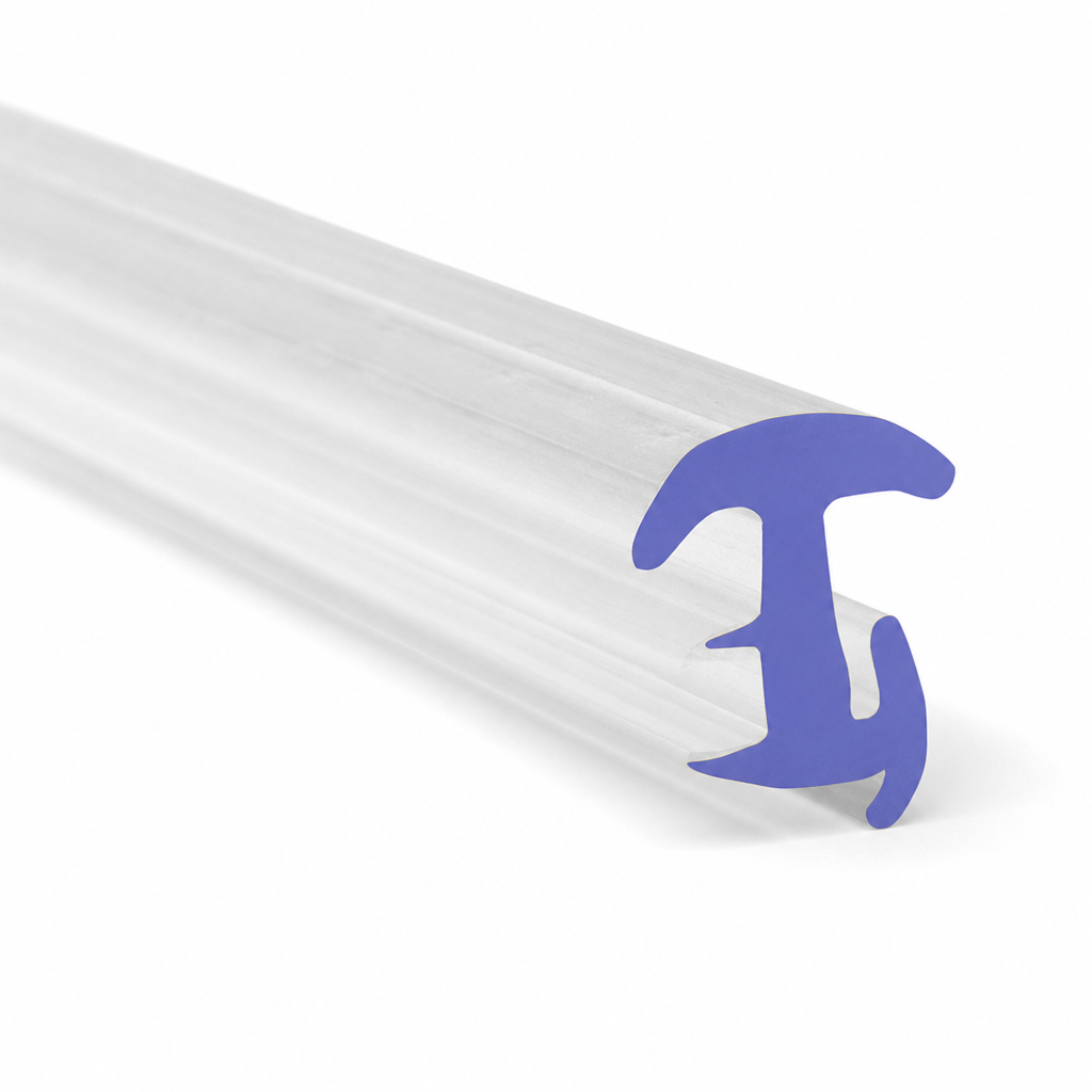 Bifold Channel T Shower Seal – 25mm Gap Size, Clear