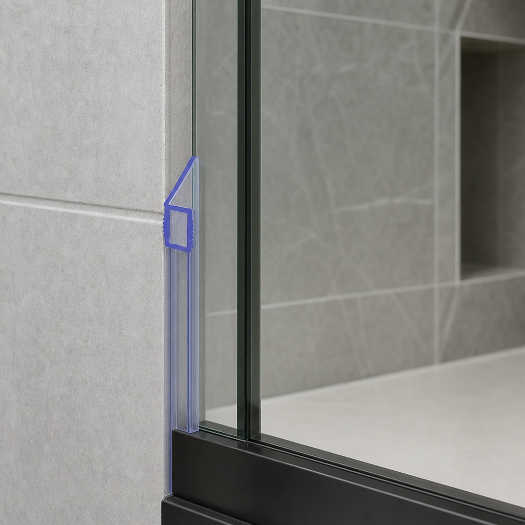 Bifold Channel T Shower Seal for 3-5mm Recess – Clear