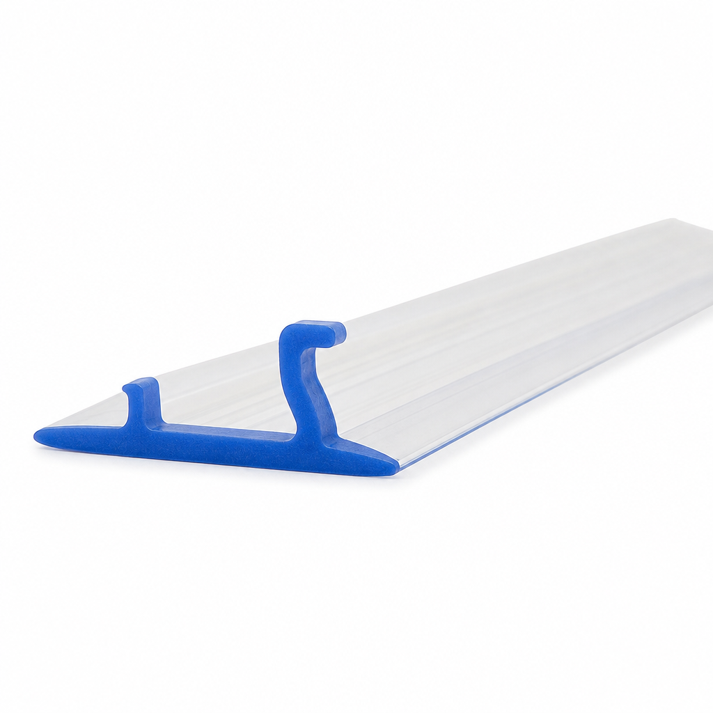 Bifold Channel T Shower Seal – 25mm Gap, Clear PVC