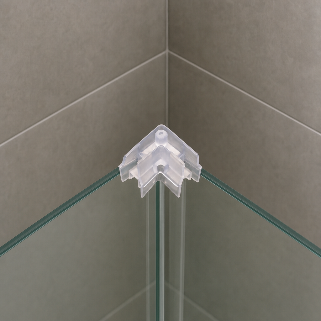 Shower Screen Corner Piece for L Shaped Bath Screens