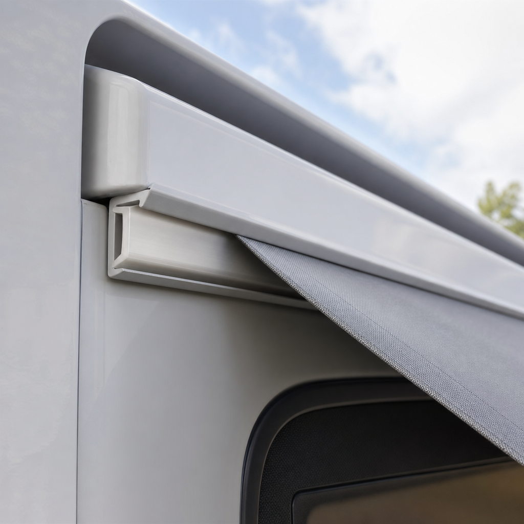 Grey Awning Rail Insert 18.4mm x 5.4mm – Per Metre