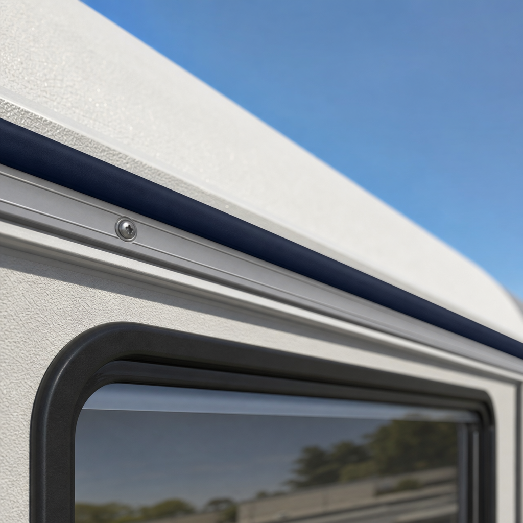 Navy Blue Awning Rail Insert Trim 12.3mm – Per Metre