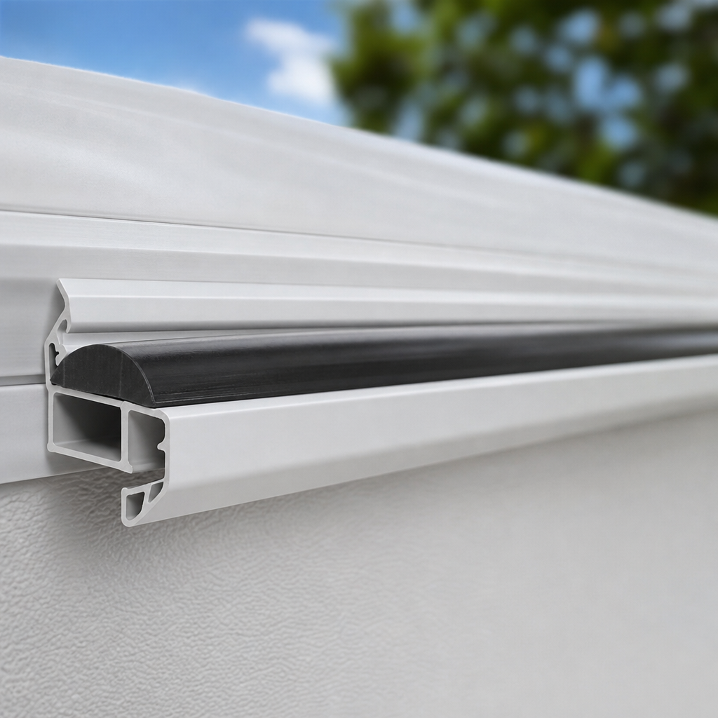 Black Awning Rail Insert Trim 17.3mm Wide – Per Metre