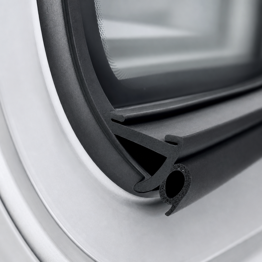 Caravan Window Rubber Seal 30mm Panel, 13mm Bulb – Per Metre