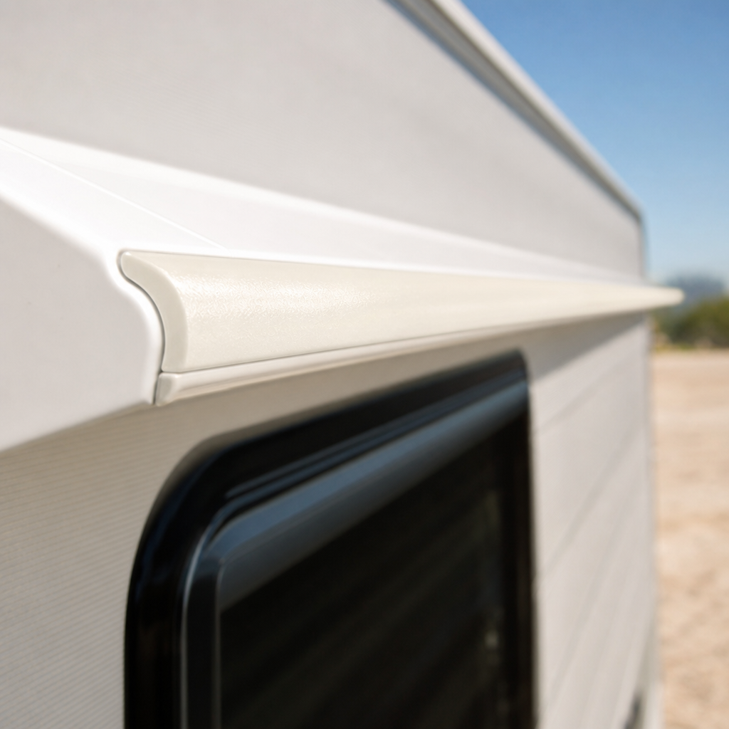 Cream Awning Rail Insert Trim 12.3mm – Per Metre