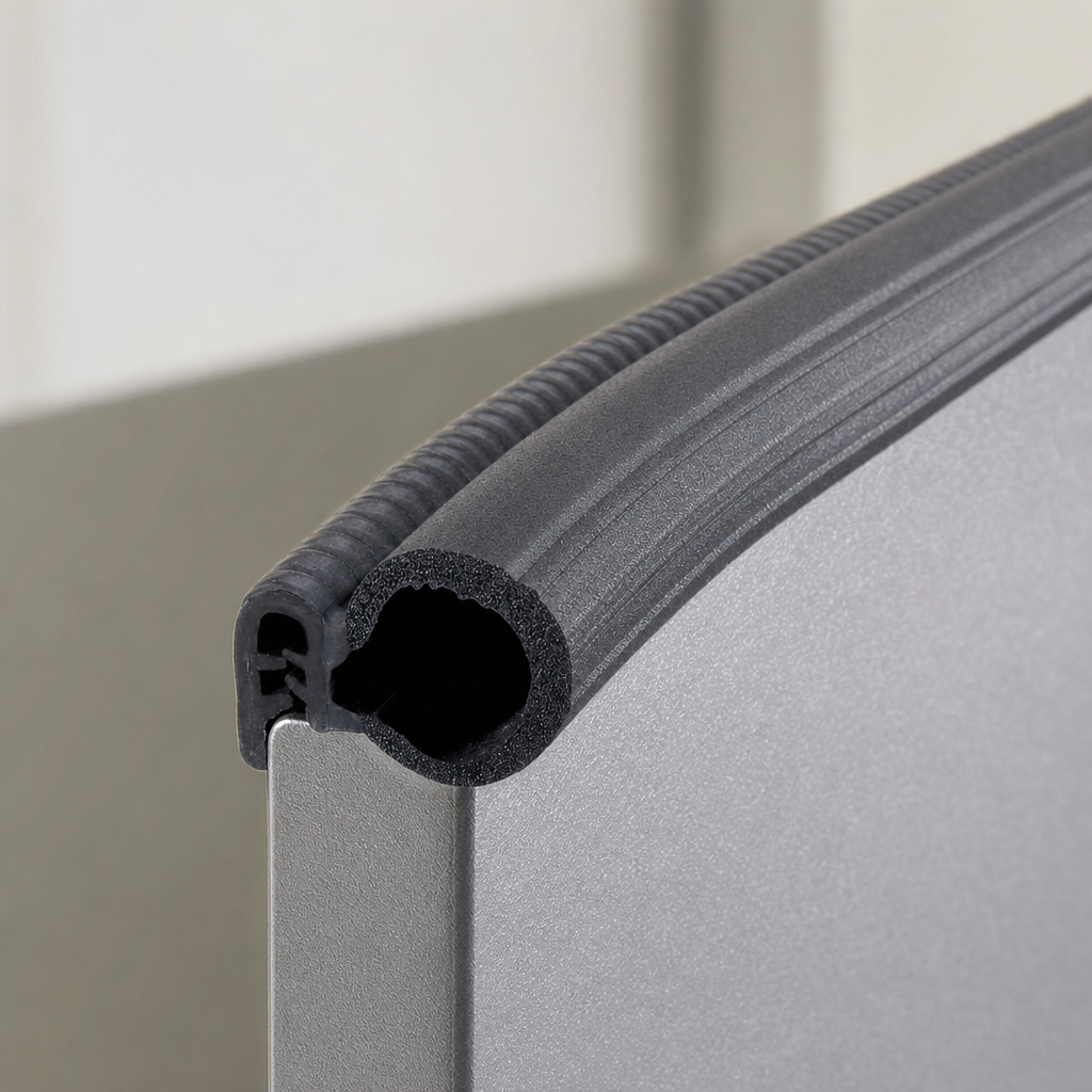 Edge Trim with Side Seal 21mm Bulb – 1.5-3mm Panel – Per Metre
