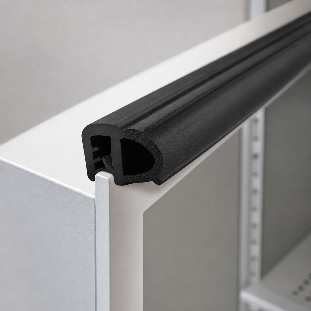 Edge Trim with Side Seal 11mm Bulb – 1.5-3mm Panel – Per Metre