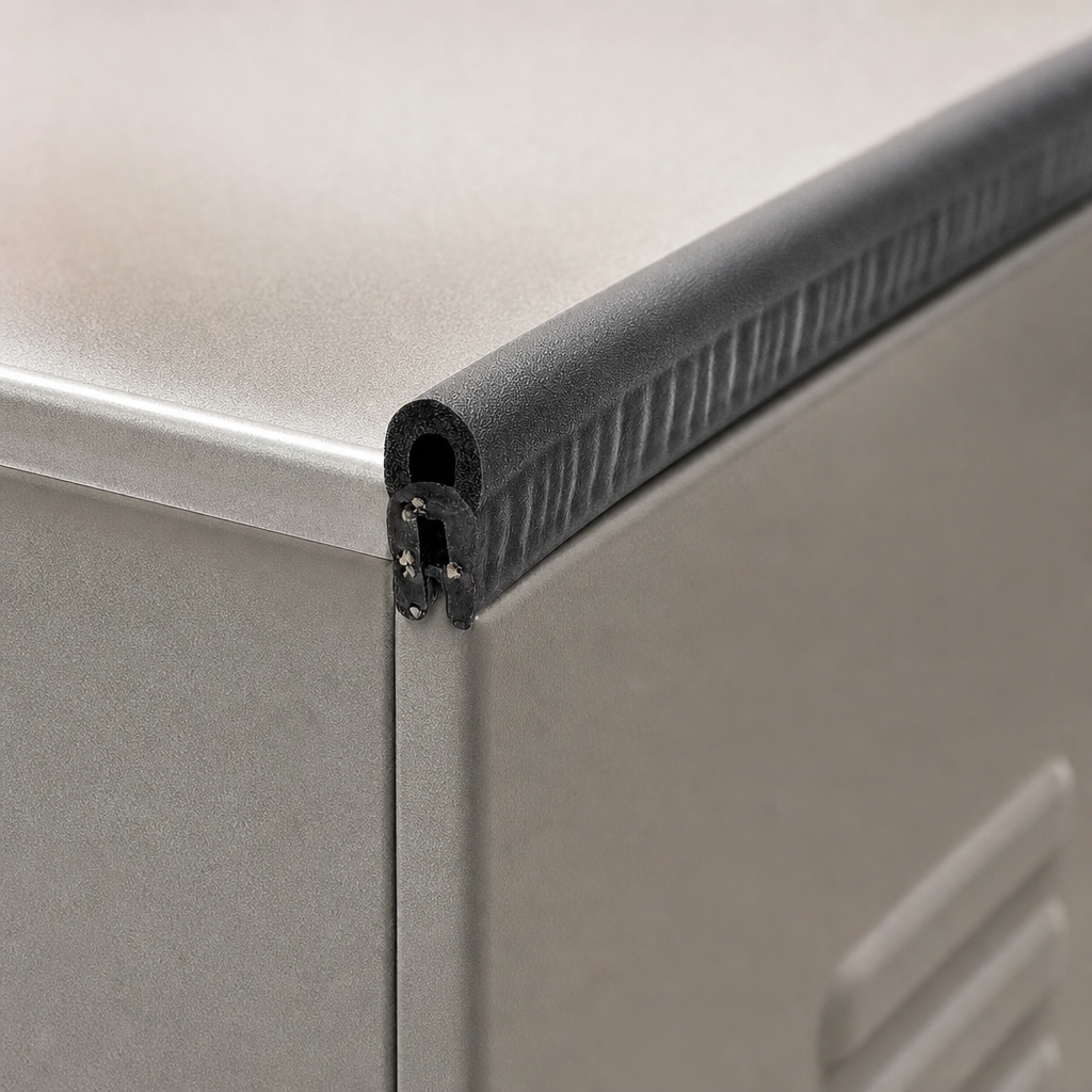 Edge Trim with Top Seal 5mm Bulb for 1.6mm Panel – Per Metre