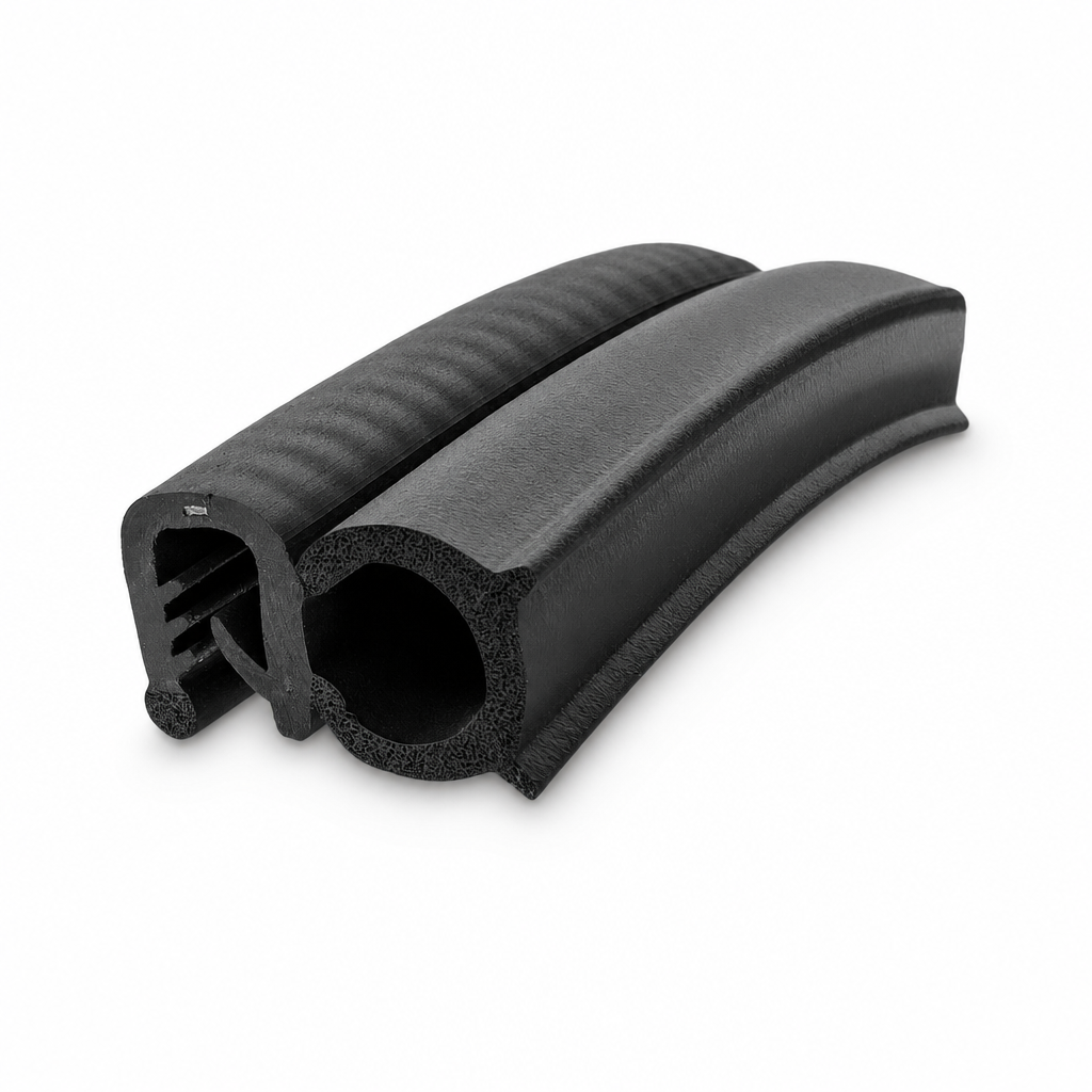 Edge Trim with Side Seal 15.5mm Bulb – Fits 3-5mm Panels